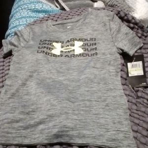 NWT Under Armour Kids Gray T-Shirt